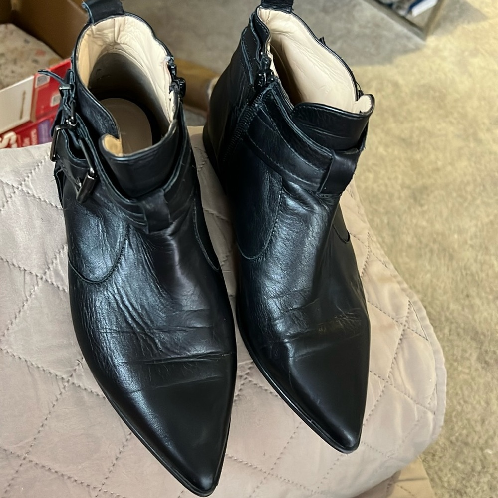 ZARA  Leather Ankle Boots